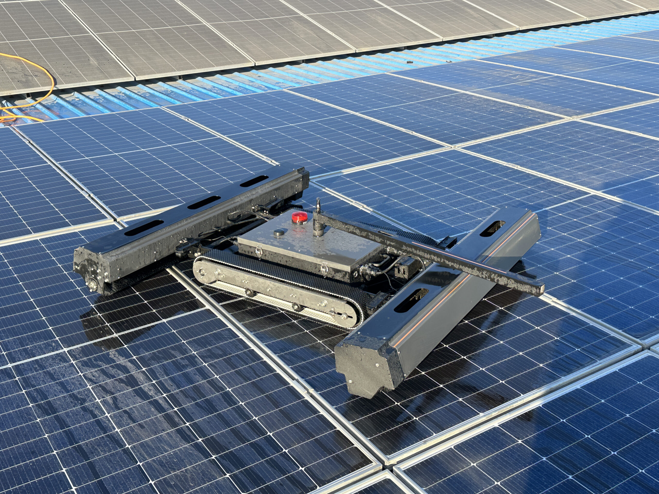The Best Partners: When The cleaning Robot Meets The PV Power Station In Deserts.