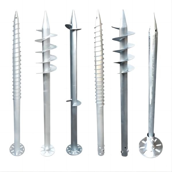 six types of ground screws for various soil stuctures