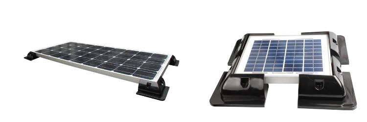 Installing solar panels on the roof of a caravan without holes