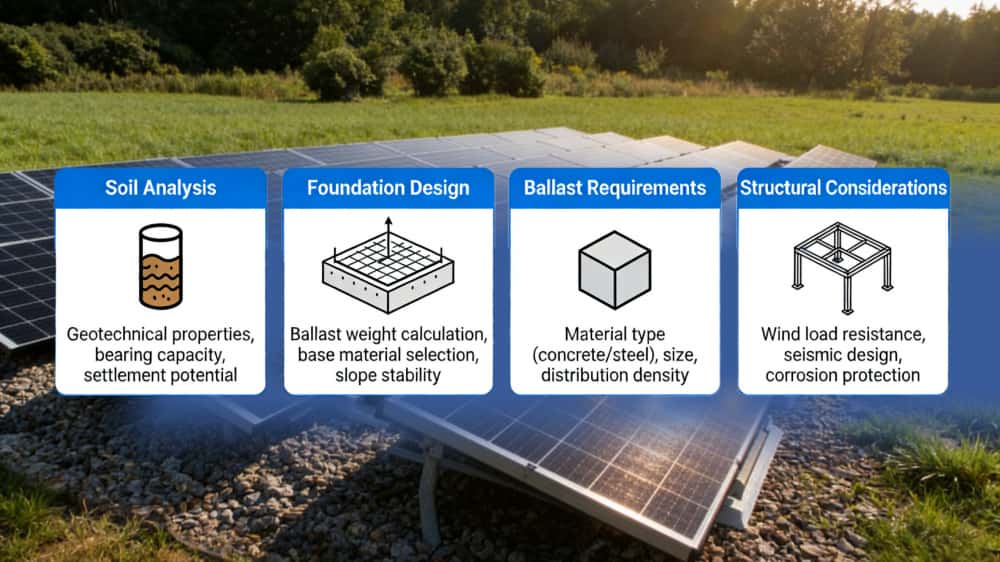 Design Standards for Ballasted Ground Mount Solar Systems on Challenging Soils